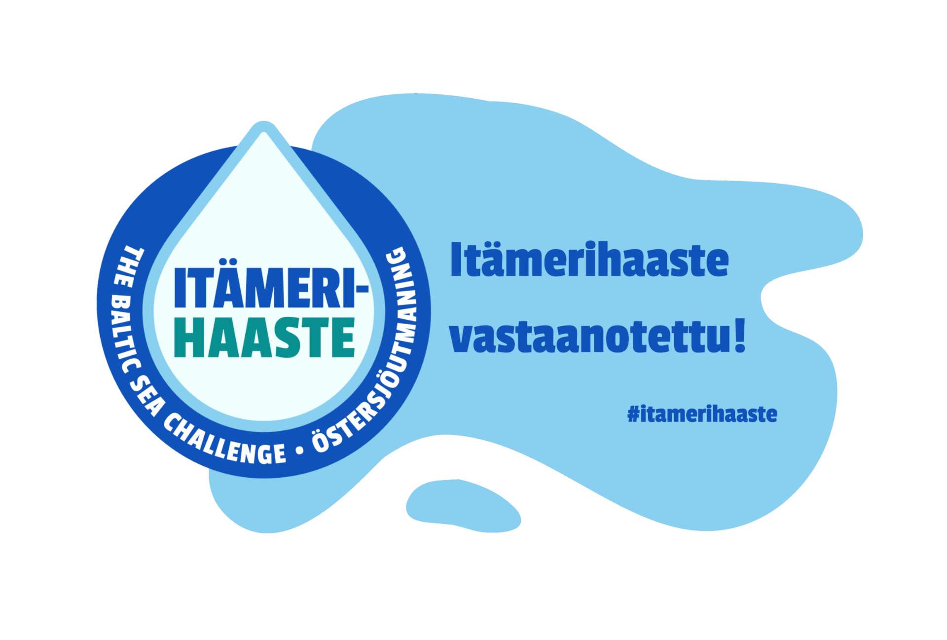 Itämerihaaste vastaanotettu! -logo. #itamerihaaste